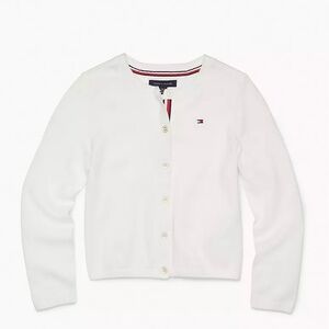 2/$30 Kids Tommy Hilfiger Adaptive Classic White Magnetic Button-Up Cardigan XL
